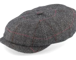 Flat Caps-Stetson Hatteras Wool Flat Cap - Grey