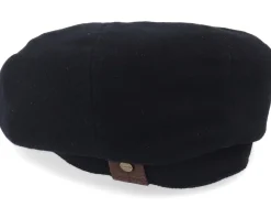 Best Stetson Hatteras Wool/Cashmere Black Flat Cap -