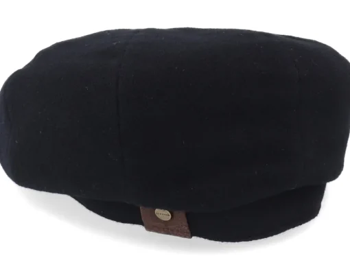 Best Stetson Hatteras Wool/Cashmere Black Flat Cap -