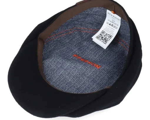 Best Stetson Hatteras Wool/Cashmere Black Flat Cap -