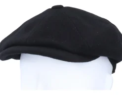 Best Stetson Hatteras Wool/Cashmere Black Flat Cap -