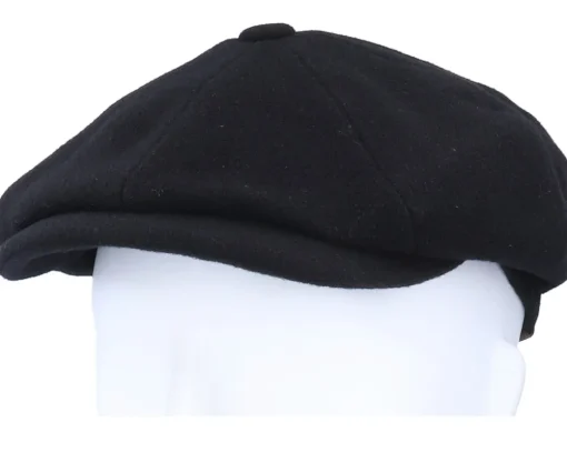 Best Stetson Hatteras Wool/Cashmere Black Flat Cap -