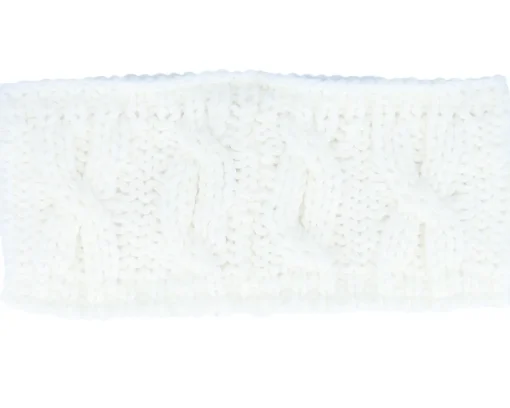 Knitted Beanies-Picture Haven C White Headband -