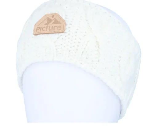 Knitted Beanies-Picture Haven C White Headband -