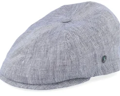 Flat Caps-City Sport Heather Grey Flat Cap -
