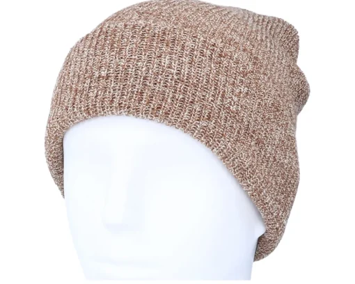 Cuff Beanies-Beechfield Heather Oatmeal Heritage Cuff - Beige