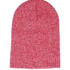 Hot Beechfield Heather Red Long Blank Beanie -