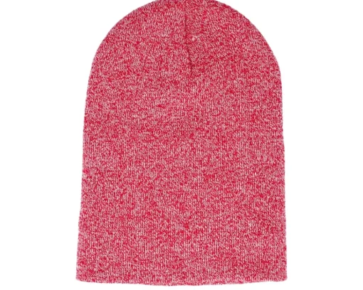 Hot Beechfield Heather Red Long Blank Beanie -