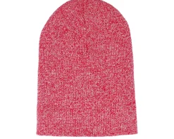 Hot Beechfield Heather Red Long Blank Beanie -