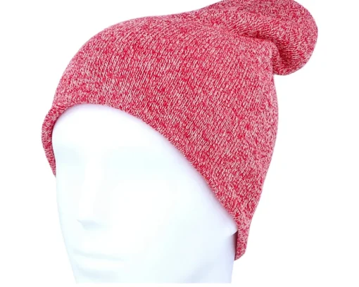Hot Beechfield Heather Red Long Blank Beanie -