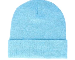 Cuff Beanies-Beechfield Heather Surf Cuff Blank Beanie - Blue