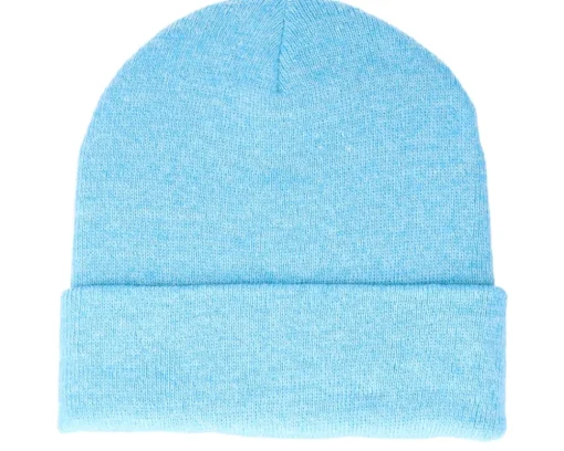 Cuff Beanies-Beechfield Heather Surf Cuff Blank Beanie - Blue