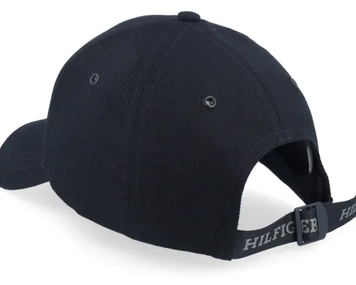 Adjustable-Tommy Hilfiger Heavy Twill Cap Black Adjustable -