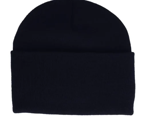 Blank Beanies-Yupoong Heavyweight Navy Beanie - Blue