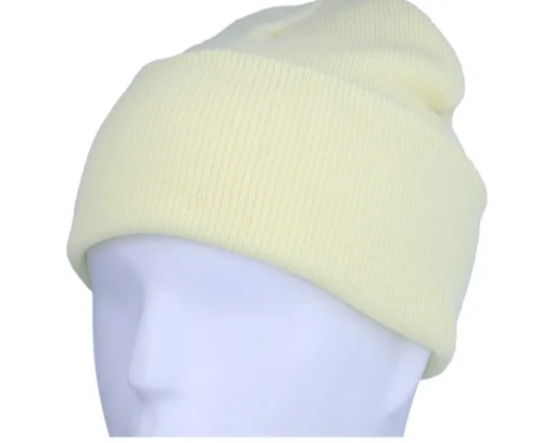 Cuff Beanies | Blank Beanies-Yupoong Heavyweight Powder Beanie - Yellow