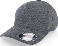Flexfit-Flexfit Heringbone Melange Dark Heather Grey -