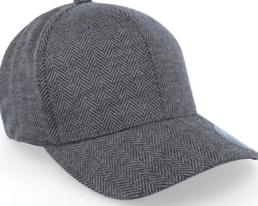 Flexfit-Flexfit Heringbone Melange Dark Heather Grey -