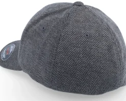 Flexfit-Flexfit Heringbone Melange Dark Heather Grey -