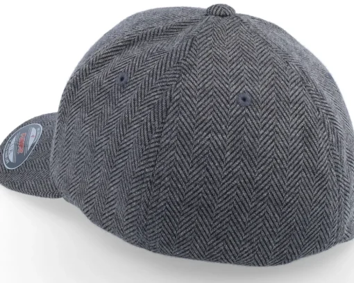 Flexfit-Flexfit Heringbone Melange Dark Heather Grey -