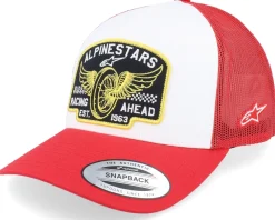 Trucker-Alpinestars Heritage Patch Hat White/Red Trucker -