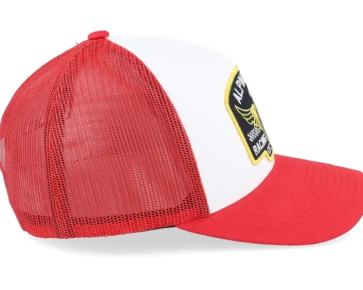 Trucker-Alpinestars Heritage Patch Hat White/Red Trucker -
