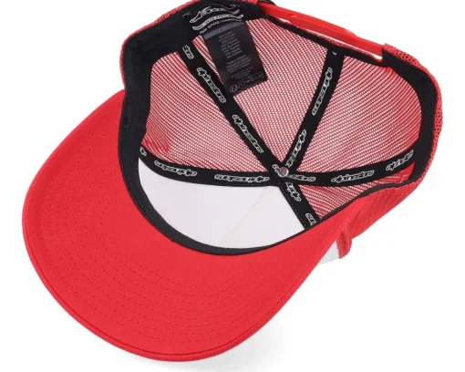 Trucker-Alpinestars Heritage Patch Hat White/Red Trucker -