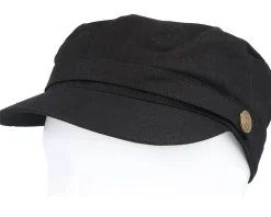Army-Jaxon & James Herringbone Cap Army - Black