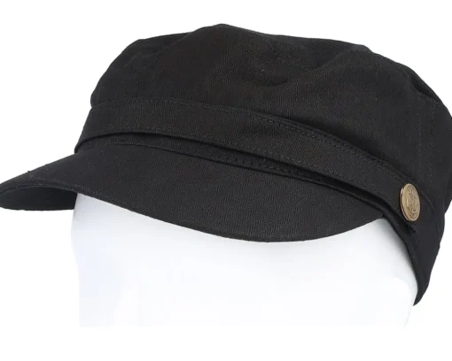 Army-Jaxon & James Herringbone Cap Army - Black