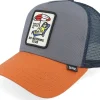Trucker-Djinns Hft Cap Dnc New 1.5 Charcoal/Rust A-Frame Adjustable -