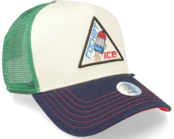 Trucker-Djinns Hft Cap Food Rocket Ice Fossil White/Green/Navy Trucker -