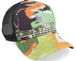 Trucker-Djinns Hft Cap Just Wild Berry/Green/Orange A-Frame Trucker -