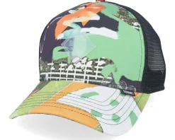 Trucker-Djinns Hft Cap Just Wild Berry/Green/Orange A-Frame Trucker -