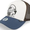 Trucker-Djinns Hft Cap Lazy Mermaid White/Navy/Brown Trucker -