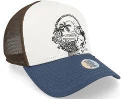 Trucker-Djinns Hft Cap Lazy Mermaid White/Navy/Brown Trucker -