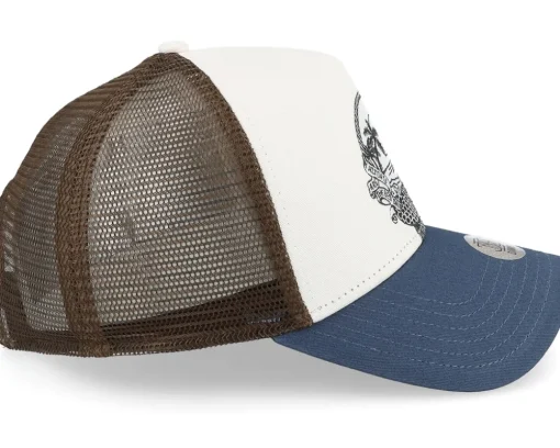 Trucker-Djinns Hft Cap Lazy Mermaid White/Navy/Brown Trucker -