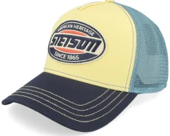 Trucker-Stetson High Speed Light Yellow/Midnight Blue/Navy A-Frame Trucker -