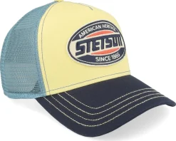 Trucker-Stetson High Speed Light Yellow/Midnight Blue/Navy A-Frame Trucker -