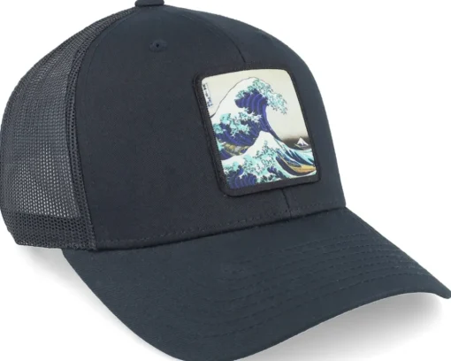 Trucker-Public Domain Hokusai The Great Wave A-Frame Trucker - Black