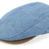 Flat Caps-Brixton Hooligan Denim/Corduroy Snap Flat Cap -