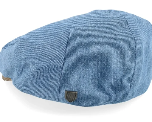 Flat Caps-Brixton Hooligan Denim/Corduroy Snap Flat Cap -