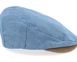 Flat Caps-Brixton Hooligan Denim/Corduroy Snap Flat Cap -