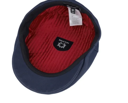 Flat Caps-Brixton Hooligan Snap Cap Washed Navy Flat Cap -