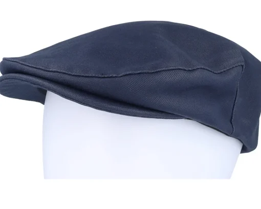 Flat Caps-Brixton Hooligan Snap Cap Washed Navy Flat Cap -