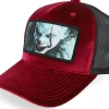 Trucker-Scenes Horror Clown Velvet Red/Black A-frame Trucker -