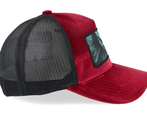 Trucker-Scenes Horror Clown Velvet Red/Black A-frame Trucker -