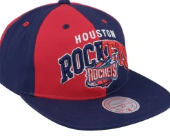 Snapback-Mitchell & Ness Houston Rockets Pinwheel Of Fortune Navy/Red Snapback - Red, Blue