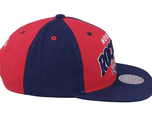 Snapback-Mitchell & Ness Houston Rockets Pinwheel Of Fortune Navy/Red Snapback - Red, Blue