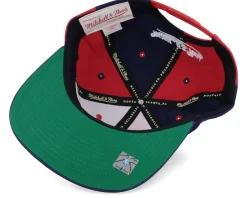 Snapback-Mitchell & Ness Houston Rockets Pinwheel Of Fortune Navy/Red Snapback - Red, Blue