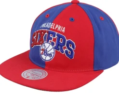 Snapback-Mitchell & Ness Houston Rockets Pinwheel Of Fortune Navy/Red Snapback - Red, Blue