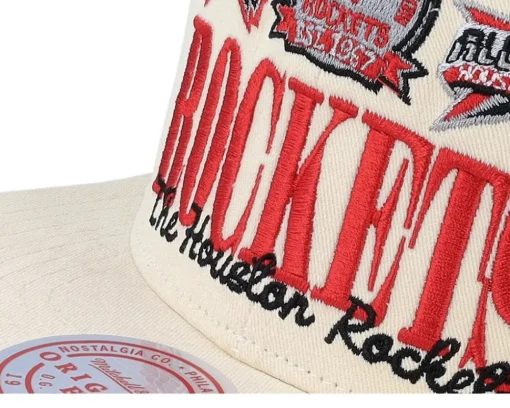 Sale Mitchell & Ness Houston Rockets Reframe Retro Off Snapback - White